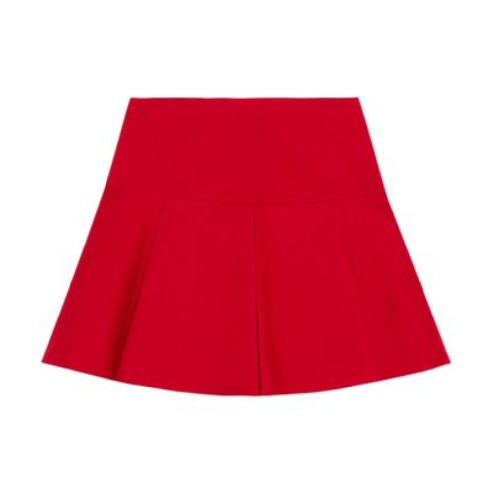 RED Valentino Red Pleated Mini Skirt
